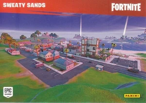 Tarjeta coleccionable de mapa de ubicación de Fortnite #M12 Stadt Sweaty Sands Panini - Imagen 1 de 2