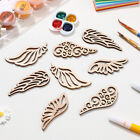  40 Pcs Angel Wings Embellishments Log Message Boards Wood Color