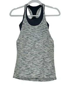 lululemon shirt tank top Women size 2 Gray Stretch Athleisure Yoga Gym Outdoor - Picture 1 of 4