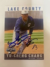 Yu Cheng Chang 2015 Signed Lake County Captains Team Card
