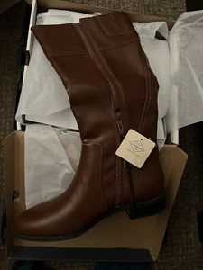 St. John's Bay Womens Roslyn Wide Calf FlatHeel Riding Boots - Picture 1 of 4