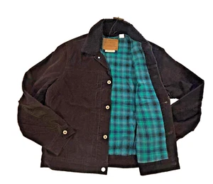 Levi's Premium Black Corduroy Big E Type 1 Sherpa Jacket Size Medium RARE - Picture 1 of 7