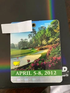 2012 MASTERS BADGE TICKET COLLECTABLE BUBBA WATSON WINS 1ST UGA - Picture 1 of 1