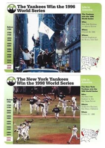 New York Yankees ~ 1997 & 99 Grolier World Series Celebration Karten ~ KOSTENLOSER VERSAND - Bild 1 von 1