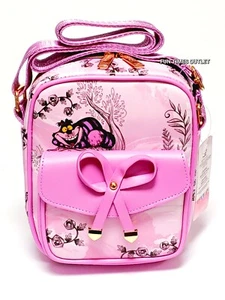 Disney Cheshire Cat 8.5" Crossbody Lady Purse Shoulder Bag Alice In Wonderland  - Picture 1 of 9