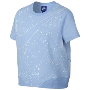 Nike Girls' Light Blue/White Crewneck Wrap Back Sweatshirt (890544-415) M/L/XL - Picture 1 of 2