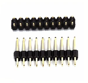 100pc Male Pin Header Dual Row Pitch= 2.54mm 2x10p 2x10 20P H= 11.6mm #90-20 - Picture 1 of 2