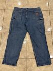 Men's 44X30 Carhartt Carpenter Jeans Medium Wash Workwear B171 DST Relaxed Fit