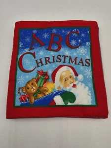 Hand Sewn Cranston Soft Fabric ABC Christmas Alphabet Book Baby - Picture 1 of 14