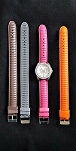 Accutime Wristwatch K3036 0812 4 Interchangeable Bands Works Great - Picture 1 of 2