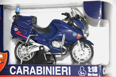 NEW RAY 1:18 DIE CAST MOTO BMW R 1200 RT-P CARABINIERI BLU CON SCATOLA ART 67633 - Immagine 1 di 4