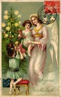 PC SAINT NICHOLAS, JOYEUX NOEL, VINTAGE EMBOSSED POSTCARD (B51263)