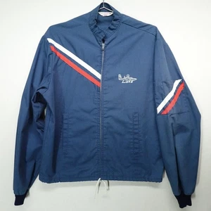 Vintage Flight Apparel Jacket Mens Medium Blue Lake Airplane Talon Zip 80s - Picture 1 of 17