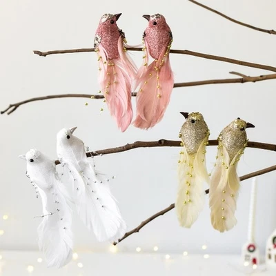 Vogel Christbaumschmuck Realitätsnah Pfau Clip-On Weihnachtsbaum Deko Hochzeit - Bild 1 von 4