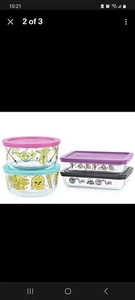 PYREX STAR WARS 8 Piece STORAGE BOWL SET  Wookie Darth Vader Yoda R2D2-NEW - Picture 1 of 3