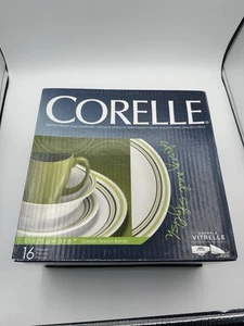 ***NIB***Corelle Vitrelle 16 Piece Set “Garden Sketch Bands” - Picture 1 of 6