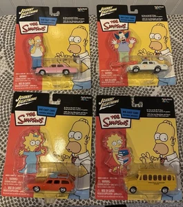 Johnny Lightning The Simpsons Set Of 4 Die-cast Cars - All New Sealed on Cards - Picture 1 of 2