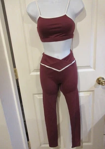 MAROON Trainingshose Set ~ NEU ~ Größe SMALL ~ 2-teiliges sportliches OUTFIT Trainingsanzug BURGUND - Bild 1 von 9