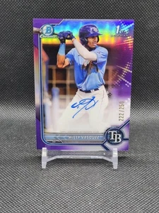 4898G 2022 Bowman Chrome Prospect Auto Willy Vasquez #CPA-WVZ Purple Refrac /250 - Picture 1 of 2