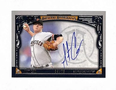 Tarjeta autógrafa de los gigantes 2016 Topps Museum Collection Matt Cain 4/75  Foto 1 de 2