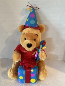 Vintage Disneyland Winnie the Pooh Happy Birthday Plush Soft Toy Walt Disney HTF - Picture 1 of 7