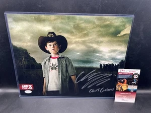 Chandler Riggs signiert Carl Grimes beschriftet Walking Dead 11x14" Foto JSA COA - Bild 1 von 4