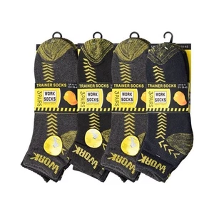 Socks For Boys/Men's Trainers Zig Zag Work Socks Reinforced Heel & Toe UK 6-11 - Picture 1 of 8