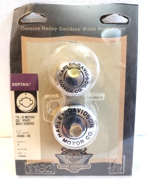 Harley Davidson Softail Chrome Swingarm Pivot Bolt Covers 43468-00 2000-07 Foto 1 de 4