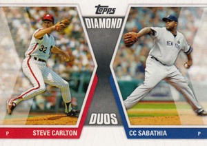 2011 Topps Steve Carlton Phillies C.C. Sabathia New York Yankees Diamond Duos 