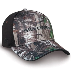 Chevy Silverado Realtree Hardwoods APX Camo Camouflage Black Hat - Picture 1 of 3
