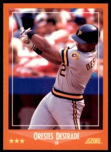 1988 SCORE GLOSSY ORESTES DESTRADE PITTSBURGH PIRATES #110T - Picture 1 of 2