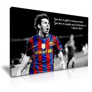 Lionel Messi FC Barcelona Zitat Leinwand - Bild 1 von 1