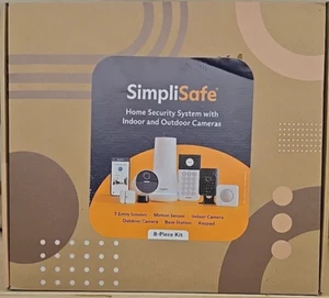 SimpliSafe Home Security System With Indoor And Outdoor Cameras 8 Piece Kit - Picture 1 of 3