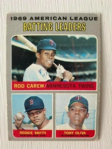 1970 TOPPS ROD CAREW 62 BATTING LEADERS TONY OLIVA SMITH MINNESOTA TWINS FS - Picture 1 of 2
