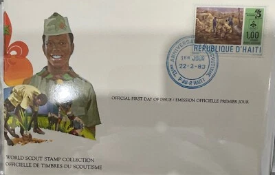 Primer Día de Emisión cubre sellos de Haití 1983 año Scout, juego de dos Foto 1 de 2