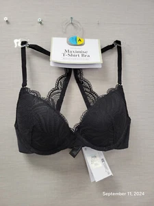 Reggiseno Primark Maximise Lace Racerback 2 taglie più grande boost t-shirt imbottita push up - Foto 1 di 14
