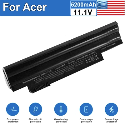 D260 Battery for Acer Aspire one 722 522 D255 D257 AOD255 AOD260 AL10A31 AL10B31 - Image 1 of 4