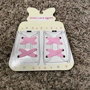 Shoe Bow Laces Pink Pastel Girl Women Accessories - Picture 1 of 2