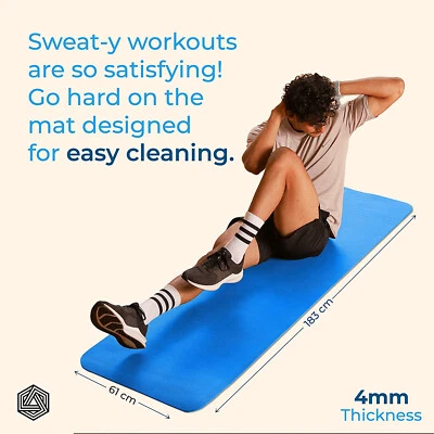 Yoga Mat for Men & Women with Carry Strap, EVA Material 5 Color Option -FreeShip - Image 1 of 4