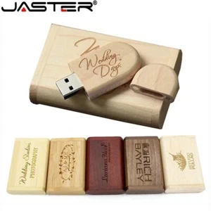 Jaster USB Stick 2.0 128GB Speicherstick Holz/Bambus gratis Logo Pendrive 4 - Bild 1 von 17