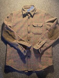 BNWT Polo Ralph Lauren Brown Glen Plaid Check 100% Wool Shirt Jacket (M)