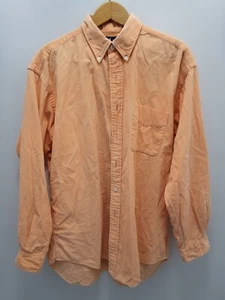 Camicia Ralph Lauren Blake uomo L arancione velluto a coste 100% cotone tasca petto vintage - Foto 1 di 10