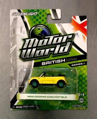 GREENLIGHT GREEN MACHINE MOTOR WORLD BRITISH EDITION MINI COOPER CONVERTIBLE - Image 1 of 4