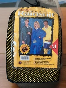 Stearns Rainsuit Adult Medium 2-piece Yellow NWT Zipper Front w/storm Flap-bag - Picture 1 of 6