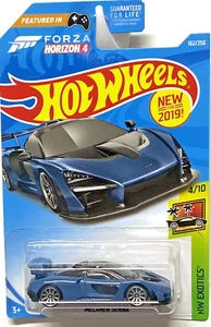 Hot Wheels 2019 Forza Horizon 4 HW Exotics McLaren Senna azul 4/10 pulgadas ptotector - Imagen 1 de 5