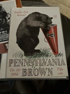 PRINCETON vs BROWN 1954 & PENNSYLVANIA vs BROWN 1956 FOOTBALL PROGRAMME IVY GAMES - Bild 1 von 20