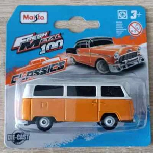 2023 Maisto Volskwagen Type 2 Bus - 1:64 1/64 Diecast, Orange - Picture 1 of 1