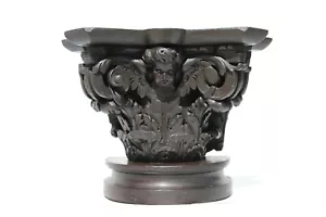 17th Century Antique Baroque Wooden Capital depicting a Cherub, Portuguese - Picture 1 of 12