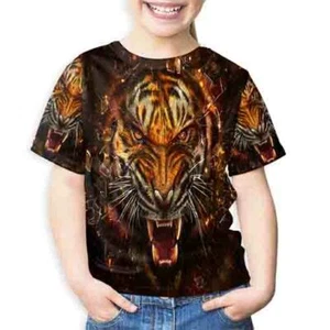 New Kids Tshirt Tiger Design 7434104293298 - Picture 1 of 3