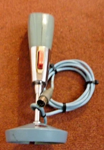 Microphone *VINTAGE* PYE Tulip PTC 4001 EM. RADIO JAMBON bleu clair et chrome - Photo 1/3